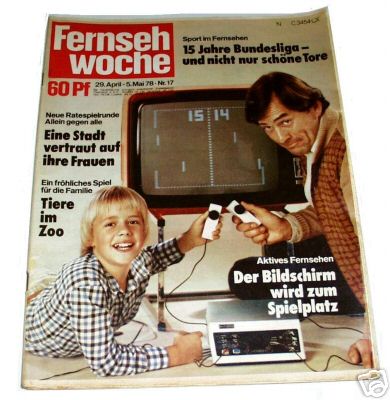 Fernsehwoche May 1978 Cover "Der Bildschirm wird zum Spielplatz" (TG-621 Pong System)