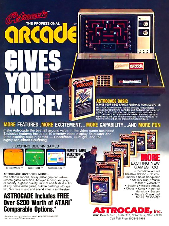 (Bally) "Astrocade Gives You More" Ad