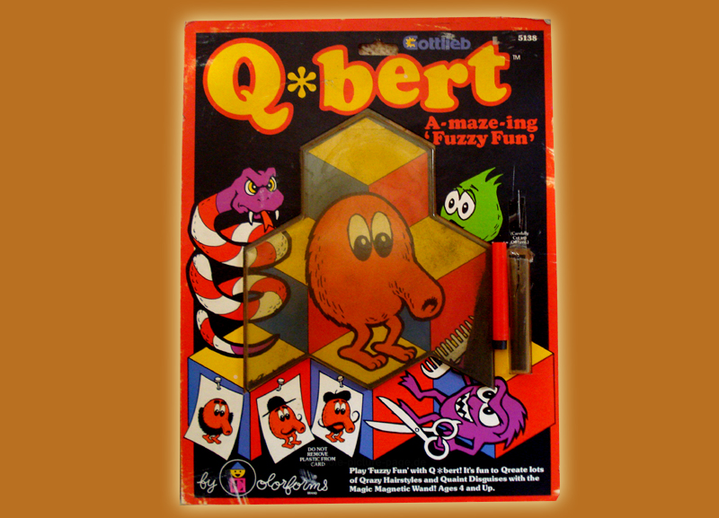 Colorforms Q*bert A-maze-ing Fuzzy Fun (Q-bert, Qbert)