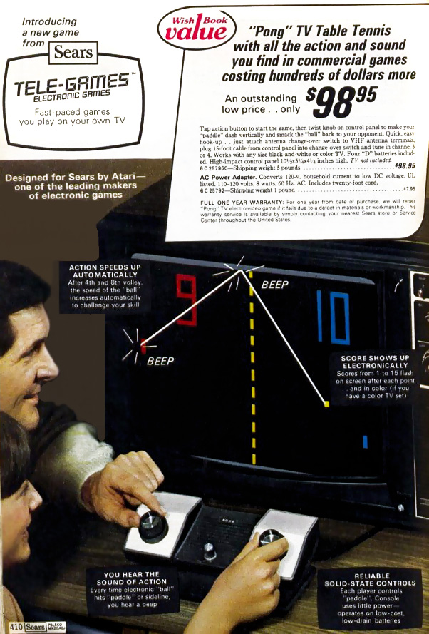 Sears (Atari) Tele-Games Pong (Wishbook) Catalog