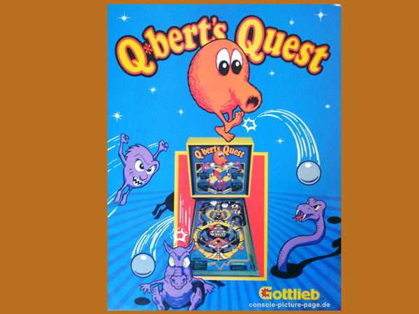 Gottlieb Q*berts Quest Flipper Coin Operated AD (Q-bert, Qbert)