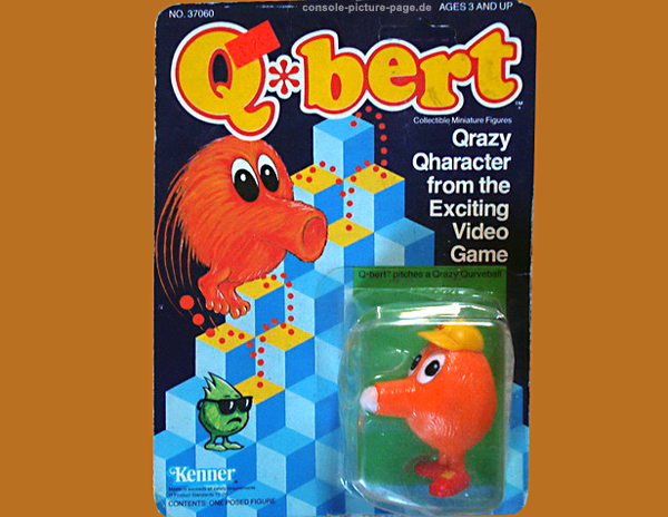 Kenner Collectible Miniature Figure (A) Q*bert pitches a Qrazy Qurveball (Q-bert Qbert)