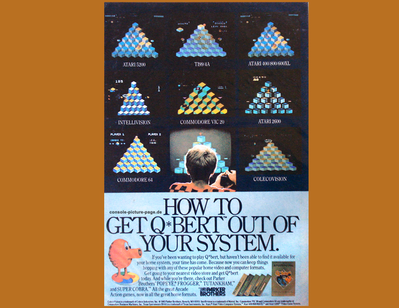 Parker "How to get Q*bert out of your system" AD (Q-bert, Qbert)