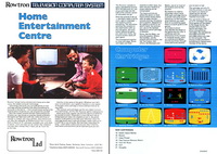 Rowtron Television Computer System / Home Entertainment Centre Flyer