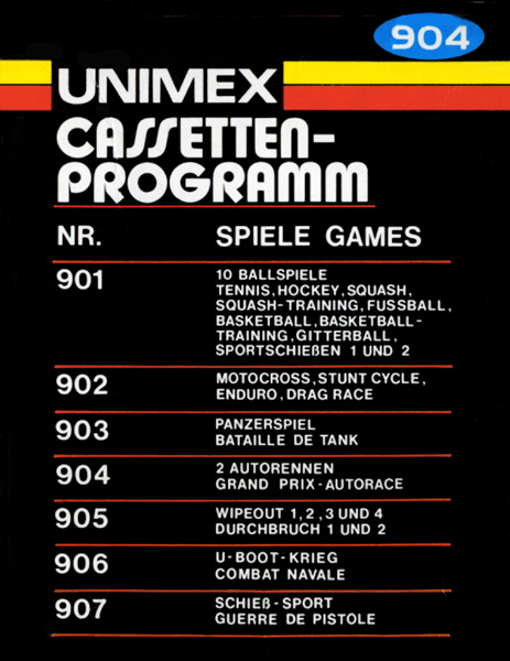 Unimex Mark IX & VI (9015) Games (Small Box)