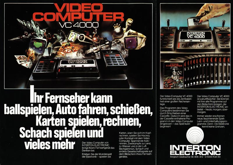 Interton VC-4000 Video Computer Folder & Flyer [RN:6-3][YR:xx][MC:DE]