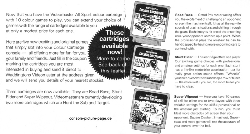 Videomaster Colour Cartridge VM12 Catalog