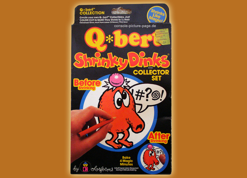 Colorforms Q*bert Shrinky Dinks (Q-bert, Qbert)