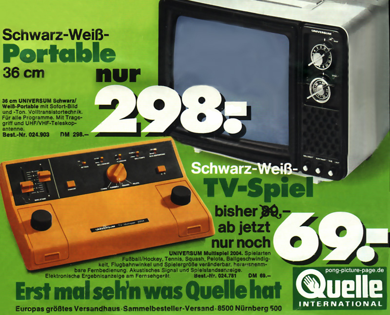 Quelle Universum TV-Spiel 2004 Ad