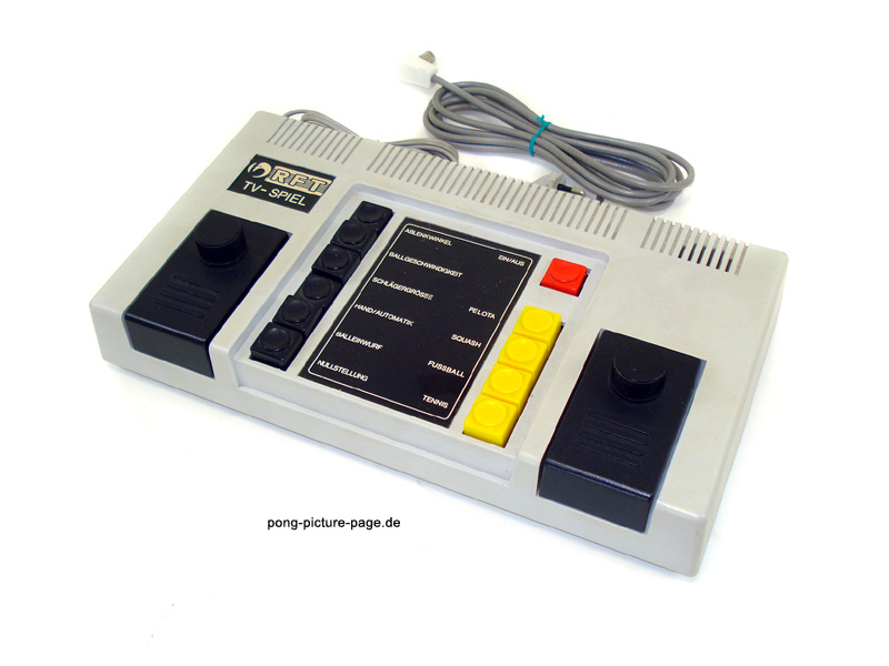 RFT VEB TV-Spiel Bildschirmspiel BSS 01 (grey casing, yellow knobs, black paddles)